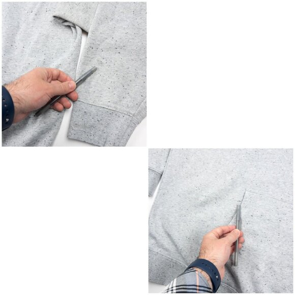 Ariat Rebar Workman Hoodie Sweatshirt Men's 3XL Gray Long Sleeve 1/4 Zip - Picture 16 of 16